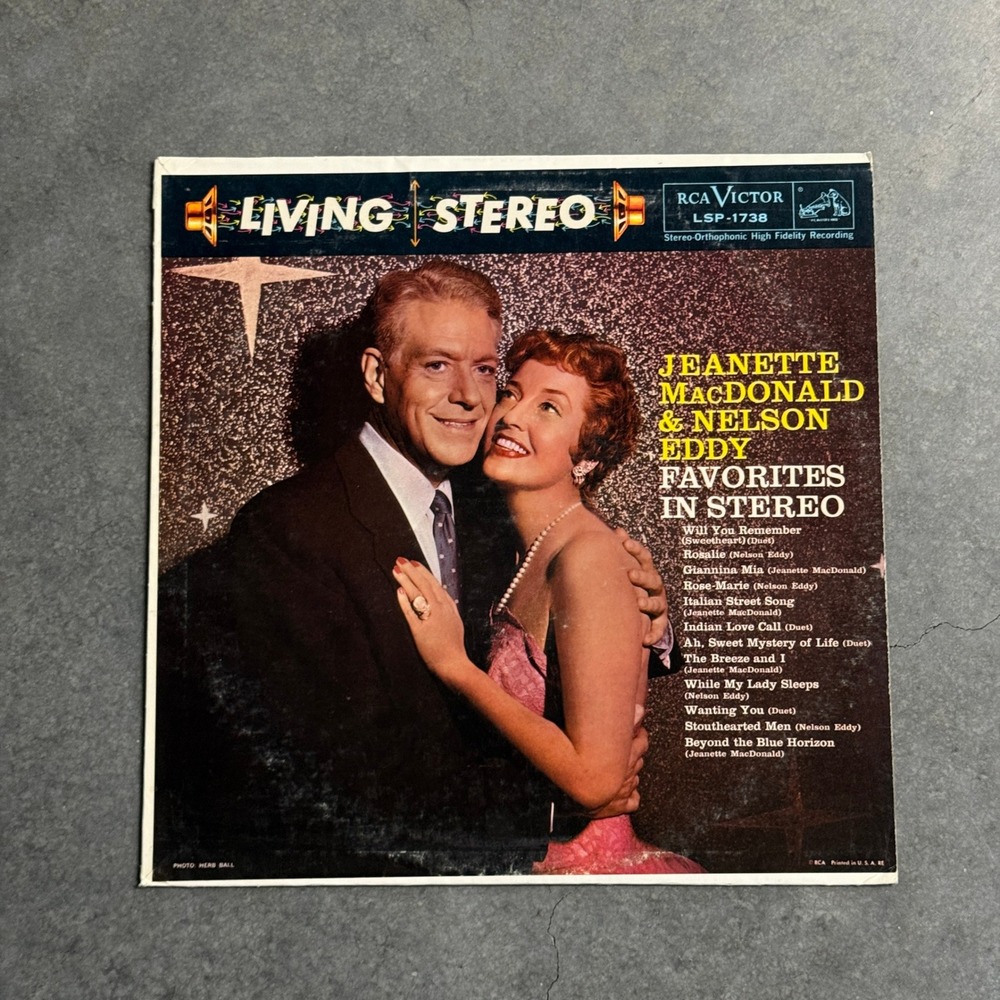 Jeanette MacDonald Nelson Eddy Favorites in Stereo RCA Victor LSP-1738 Vinyl LP